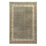 Distressed Homage Hand Knotted Wool Geometric Area Rug