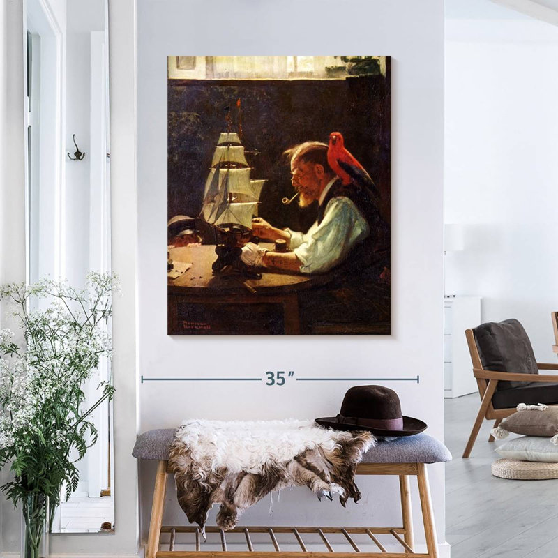 Pour un bon garçon, H 35 po x l 28 po