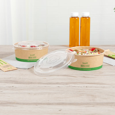 Restaurantware Plastic Takeout Lid 50 Count 6.50 Inches Round Polypropylene Disposable Food Container Lid Crystal-Clear Secure Fit Cover for Delivery