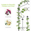 Clôture de jardin en treillis arqué pour plantes grimpantes d'extérieur 60 po x 18 po