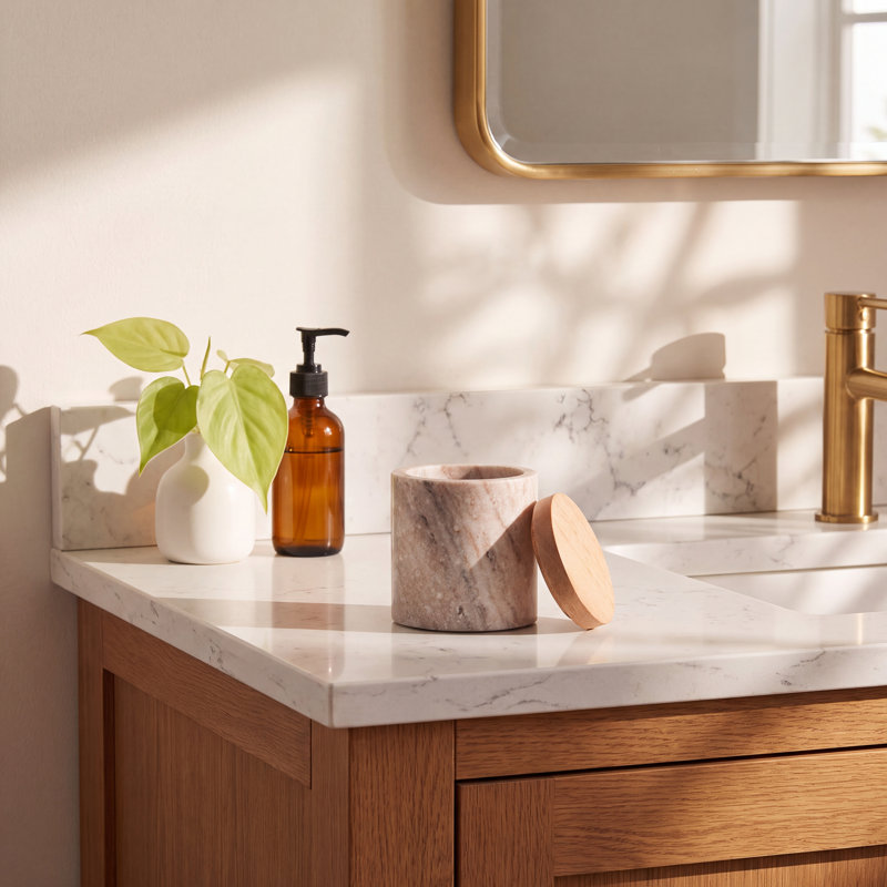 Vesuvio Marble Bathroom Storage Container