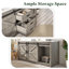 Ensemble de meuble-lavabo double en bois manufacturé 2 tiroirs 2 portes Chimira-101339864-129439377