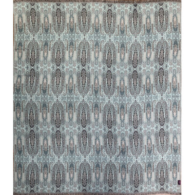 Jeté en coton tissé à motif cachemire