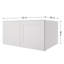 Armoire murale standard HOMEIBRO Cozy Design, en contreplaqué, prête à assembler, 76 cm (L) x 61 cm (P) x 46 cm (H), de couleur gris tourterelle.-915285825-915386484