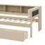 Lit plateforme simple avec tablettes, tiroirs, port de charge et tête de lit tapissier en tissu-1404695400-1404695403
