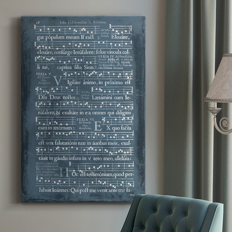 Graphic Songbook I - Toile tendue, art textuel, H 48 po x l 32 po x P 1 po