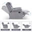 Fauteuil inclinable manuel rembourré de 35,23 po de largeur, classique et confortable