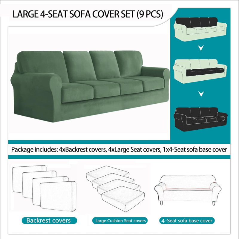 Outdoor Patio Sofa Cover, Green
