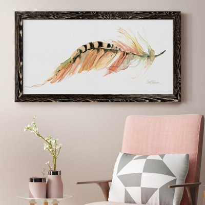 Tail Feather IV - Peinture sur toile encadrée
