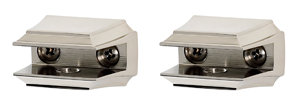 Geometric Shelf Brackets Only, Polished Nickel