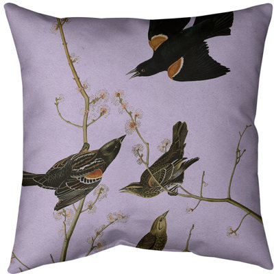 Winged Starling Throw Pillow