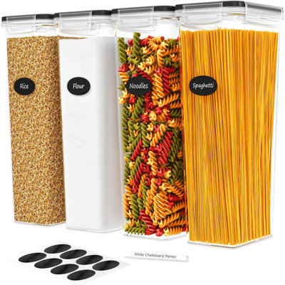 Dwellza Kitchen Airtight Pasta Storage Containers 95 oz Set of 4