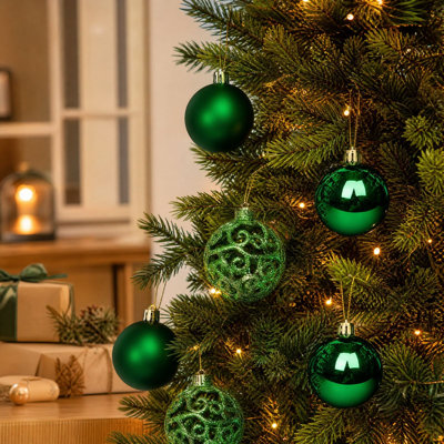Décorations de Noël (1 boîte de 6 pièces) - Ornements pour sapin de Noël à suspendre - Cadeau idéal pour la fête du Nouvel An