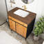 Meuble-lavabo autoportant de 30 pouces avec lavabo en céramique et plateau en pierre frittée, avec 3 tiroirs et 1 porte à fermeture en douceur-1617732232