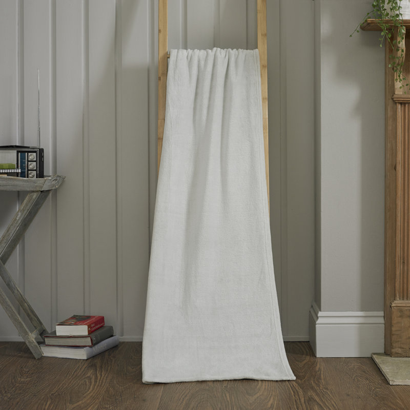 Plain Weave / Muslin Throw Blanket, Silver