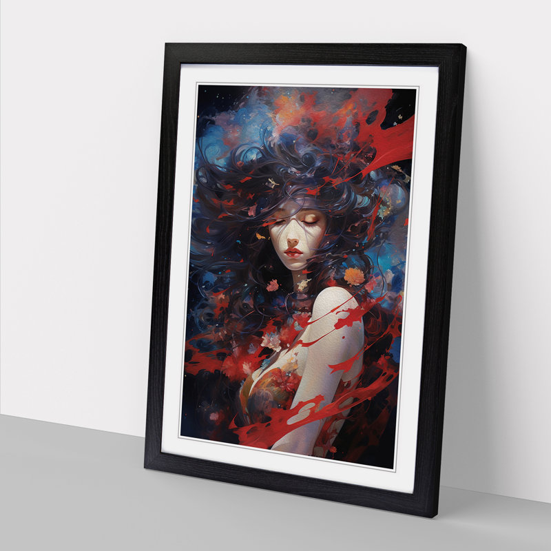 Single Picture Frame Print on Wood, 34cm H x 25cm W, Black Framed