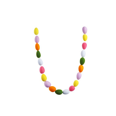 1.2 Meter Easter Artificial Feathered Colorful Egg String