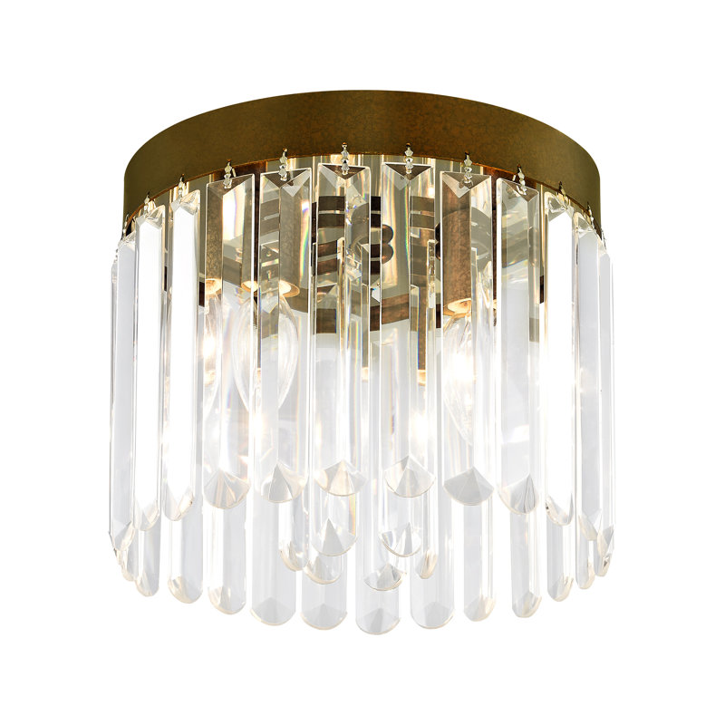 Plafonnier encastré 3 lumières 10,5 po Caroline, Bronze Palacial