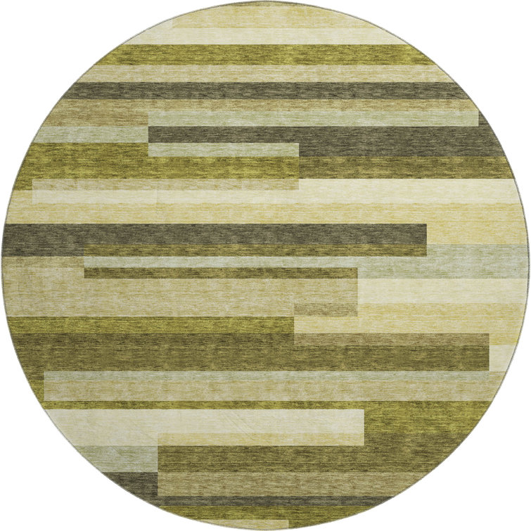 Premium Machine Washable Prisco Olive Rug