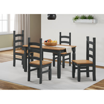 4 - Person Pine Solid Wood Dining Set