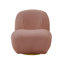 Chaise d'appoint pivotante rose - capacité de poids de 220 lb, largeur de paquet de 30 po, couleur moderne de style contemporain