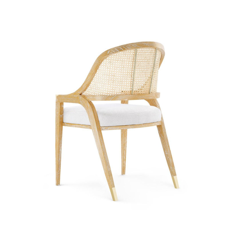 Edward Solid Wood Arm Chair, Brown