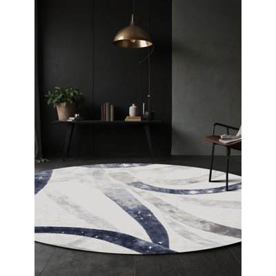 Machine Washable Gray Area Rug