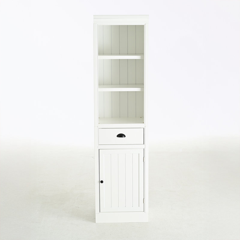 Armoire haute avec porte simple et tablettes ouvertes