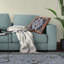 Soft Square Escape Broadcloth Pillow With Removable Cover In Orange Blue Indoor / Outdoor Square Cushion-870675170