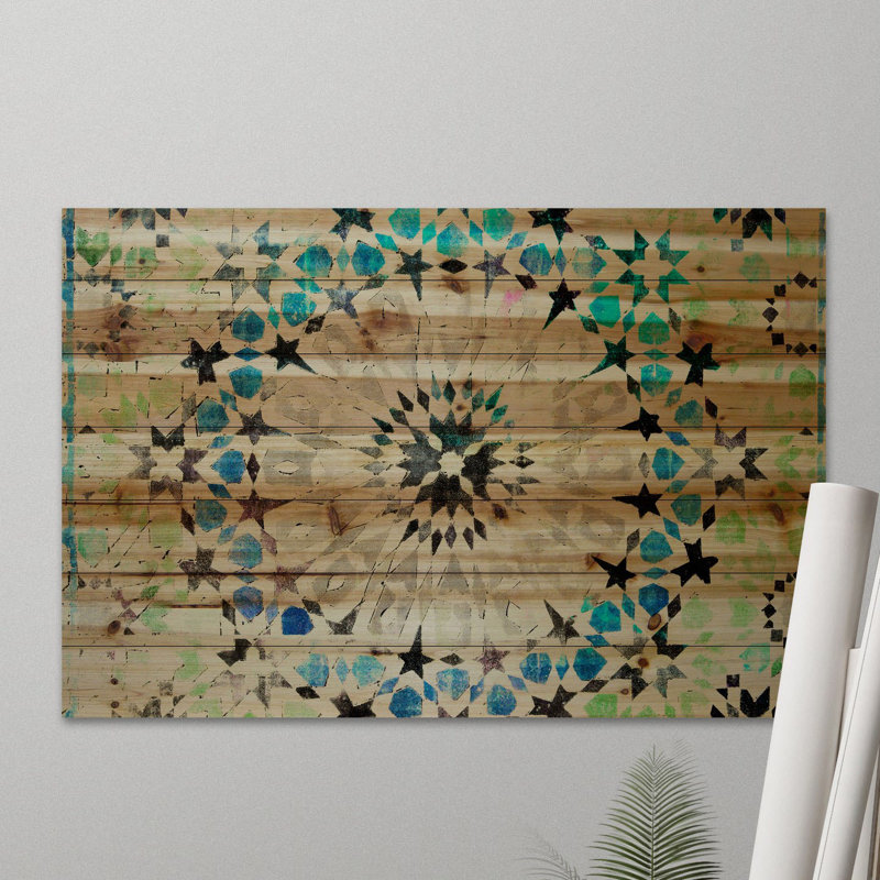 Reproduction d’art sur bois "kenitra" par parvez taj,-aquarelle, 40 po x 60 po