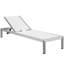 Chaise longue d'extérieur en aluminium avec coussin Shore-211830068