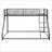 Twin XL Over Queen Metal Bunk Bed Frame - No Box Spring Needed, Black for Guest/Second Bedroom