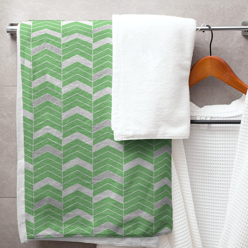 Stephenie Bath Towel, Light Green/Gray
