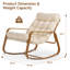 28.4"W Accent Lounge Chair With Cushion, Living Room Rocking Chair