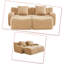 Canapé modulaire rembourré 2 places avec 2 repose-pieds Modern-151486576-151486578