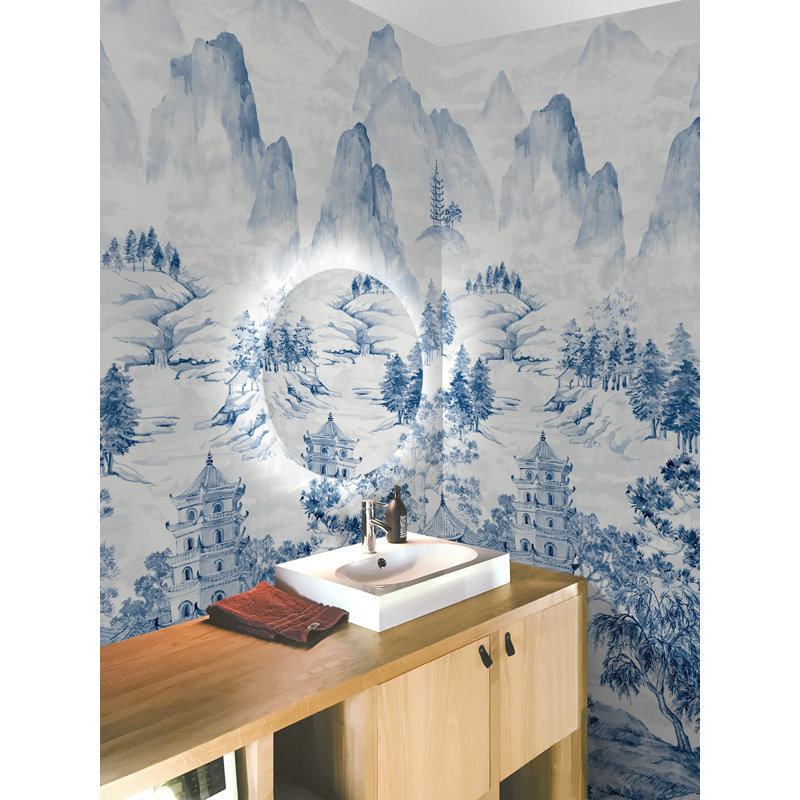 Papier peint adhésif Bluestone Misty Mountain