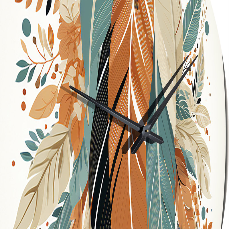 Horloge murale rétro en métal Boho, Grand