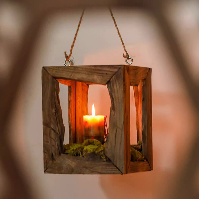 Lanterne en bois Farmhouse
