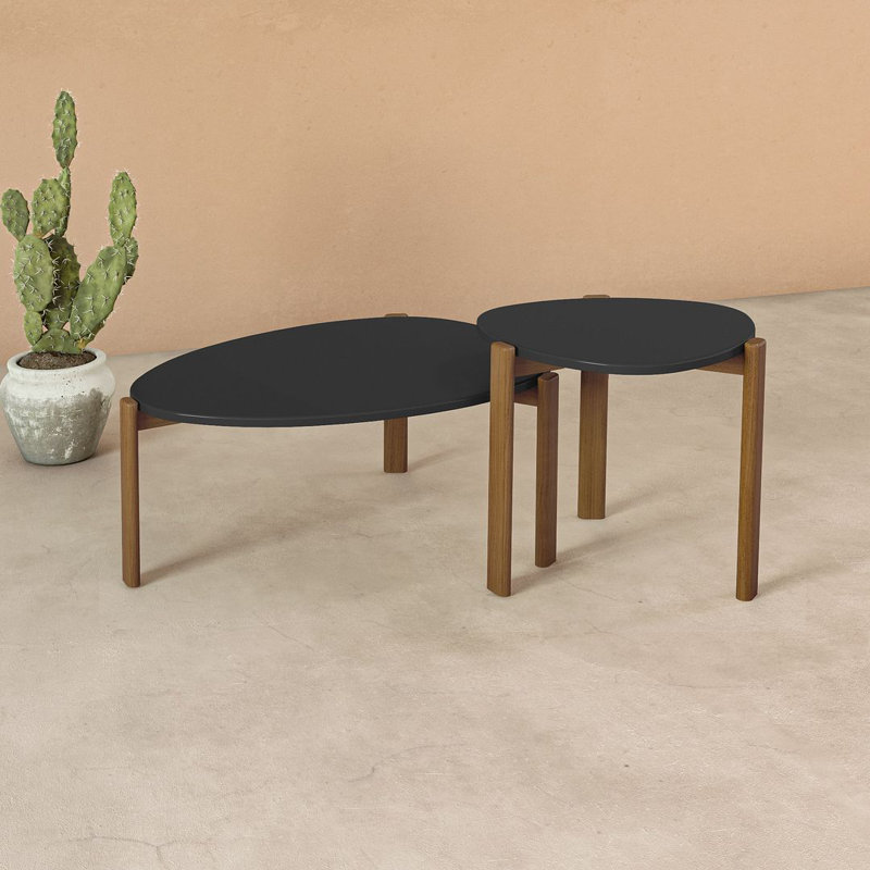 Jernya Coffee Table, Matte Black