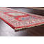 Tapis de couloir oriental géométrique rouge Kazak noué à la main 3 x 10