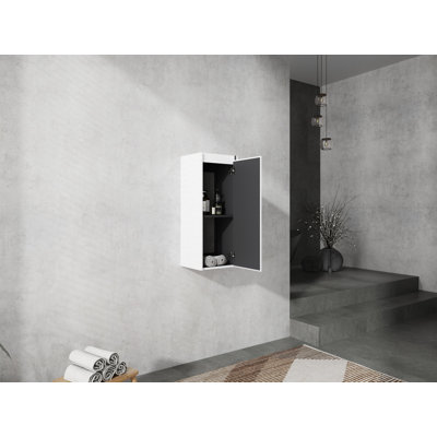 12" Bathroom Side Cabinet,Soft Close Doors,Float Mounting Design,(KD-Packing)