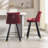 Set of 2,Back pull point design, velvet material, 360 degree rotation, back pull loop detachable design, rivet decoration, square foot wooden bar chair-1688597469