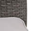 Chaise d'extérieur empilable en rotin PE avec structure en fer (ensemble de 4)