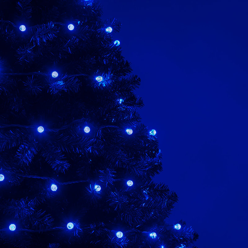 70 Light LED Mini Globe String Lights, Blue