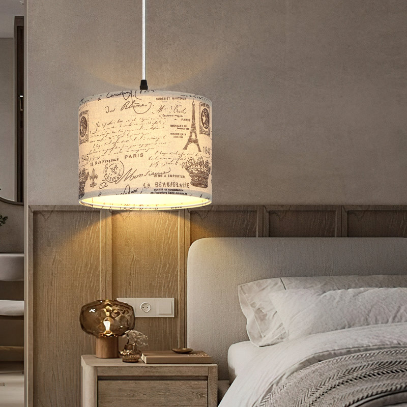Luminaire suspendu tambour 1 lumière Antora