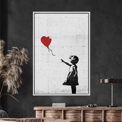 Toile imprimée à plat: Œuvre de fille avec ballon rouge Banksy, 1P