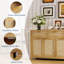 Buffet moderne 63 po avec 3 tiroirs et 4 portes réglables Modern Farmhouse Rattan