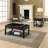 Black End Table with Bottom Shelf