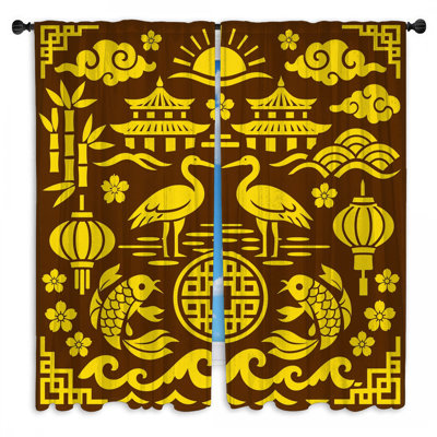 Rideaux obscurcissant et obscurcissant Asian