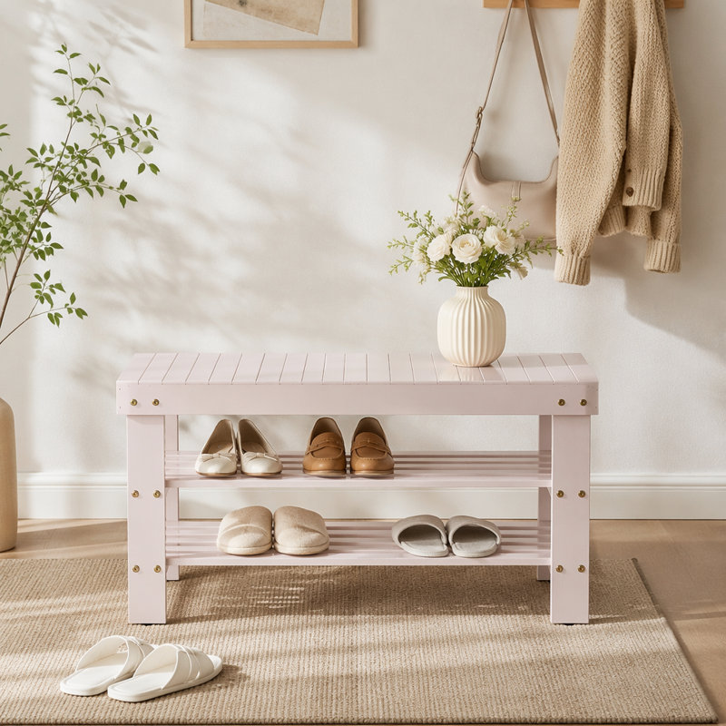 Pina Quality Solid Wood Shoe Bench
